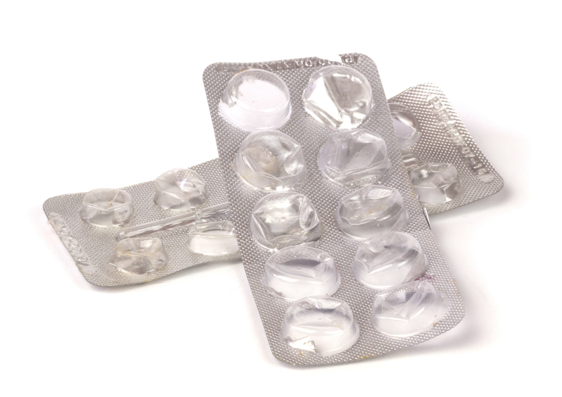 Empty blister packs