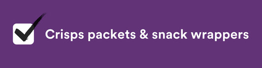 Crisp packets and snack wrappers
