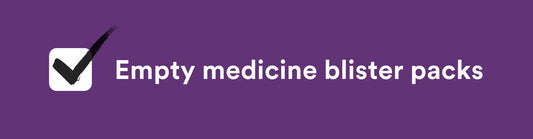 Empty medicine blister packs