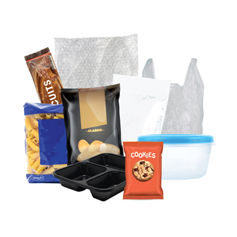 Plastic bag, empty food bag and other plastic packaging
