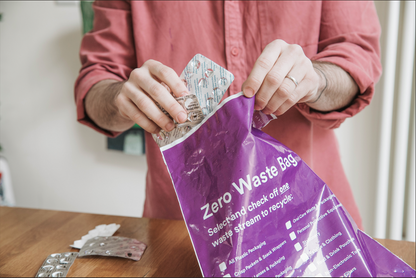 small zero waste bag recycle pill  packs