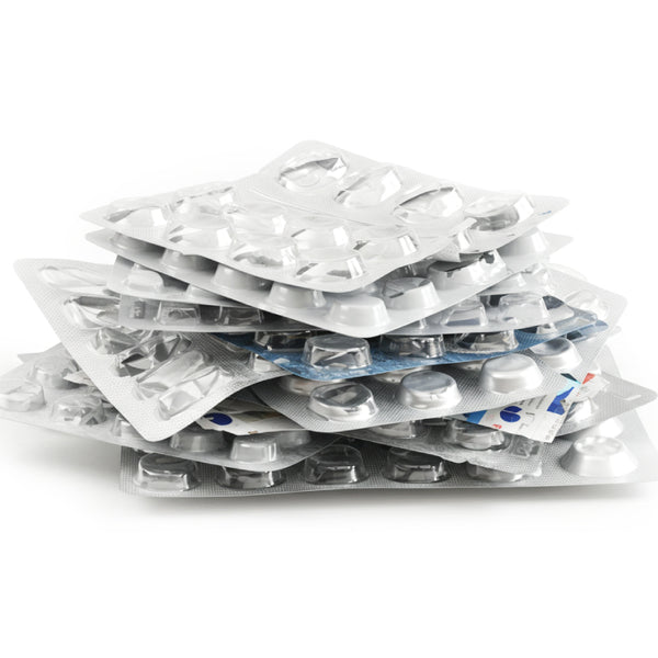 Empty medicine blister packs