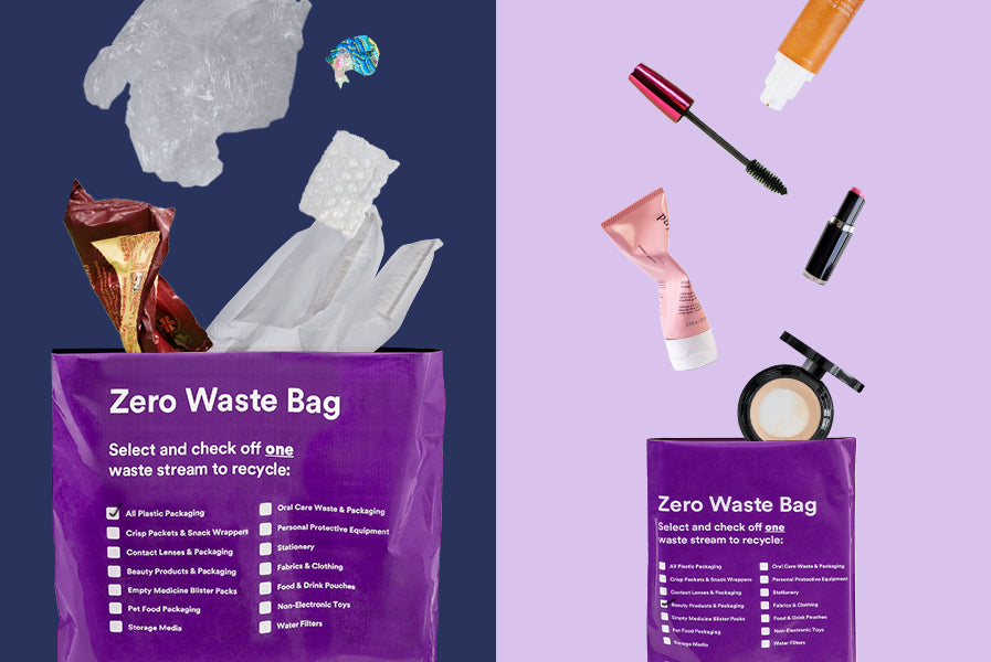 Small Zero Waste bag filling up with waste